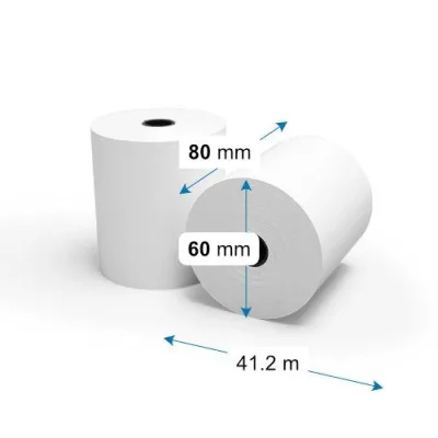 80*60 mm ( 55 gr) 14-17mm core 55 gr. 41,7 méter Blokknyomtatóba való szalag
