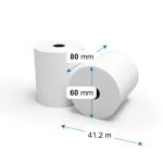 80*60 mm ( 55 gr) 14-17mm core 55 gr. 41,7 méter Blokknyomtatóba való szalag