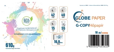 42*40mm ( 55 gr) 16,9méter TAXAMÉTER szalag 10-15mm papír core
