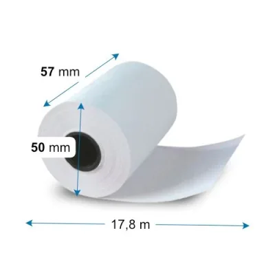 57*50mm (75gr) 17,8 métert tartalmazó RASE TAXAMÉTERBE való szalag NYOMAT NÉLKÜL