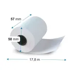 57*50mm (75gr) 17,8 métert tartalmazó RASE TAXAMÉTERBE való szalag NYOMAT NÉLKÜL