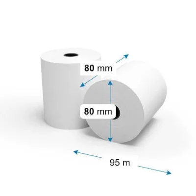 80*80 mm ( 48 gr) 8-10 mm core 48 gr. 95 méter Blokknyomtatóba való szalag