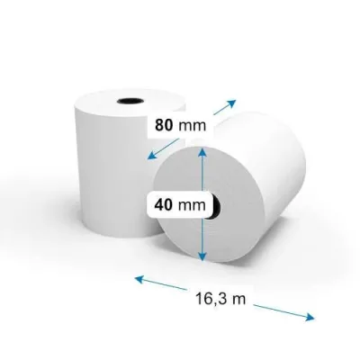 80*40 mm ( 55 gr) 14-17mm core 55 gr. 16,3 méter Blokknyomtatóba való szalag