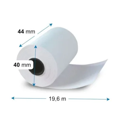 44*40mm ( 48 gr) 19,6 méter TAXAMÉTER szalag 10-15mm papír core