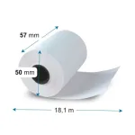 57*50mm ( 70 gr) 18,1 métert tartalmazó RASE TAXAMÉTERBE való szalag NYOMAT NÉLKÜL