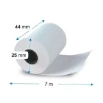 44*25mm ( 55 gr) 7 méter TAXAMÉTER szalag core nélkül 8mm hézaggal a közepén